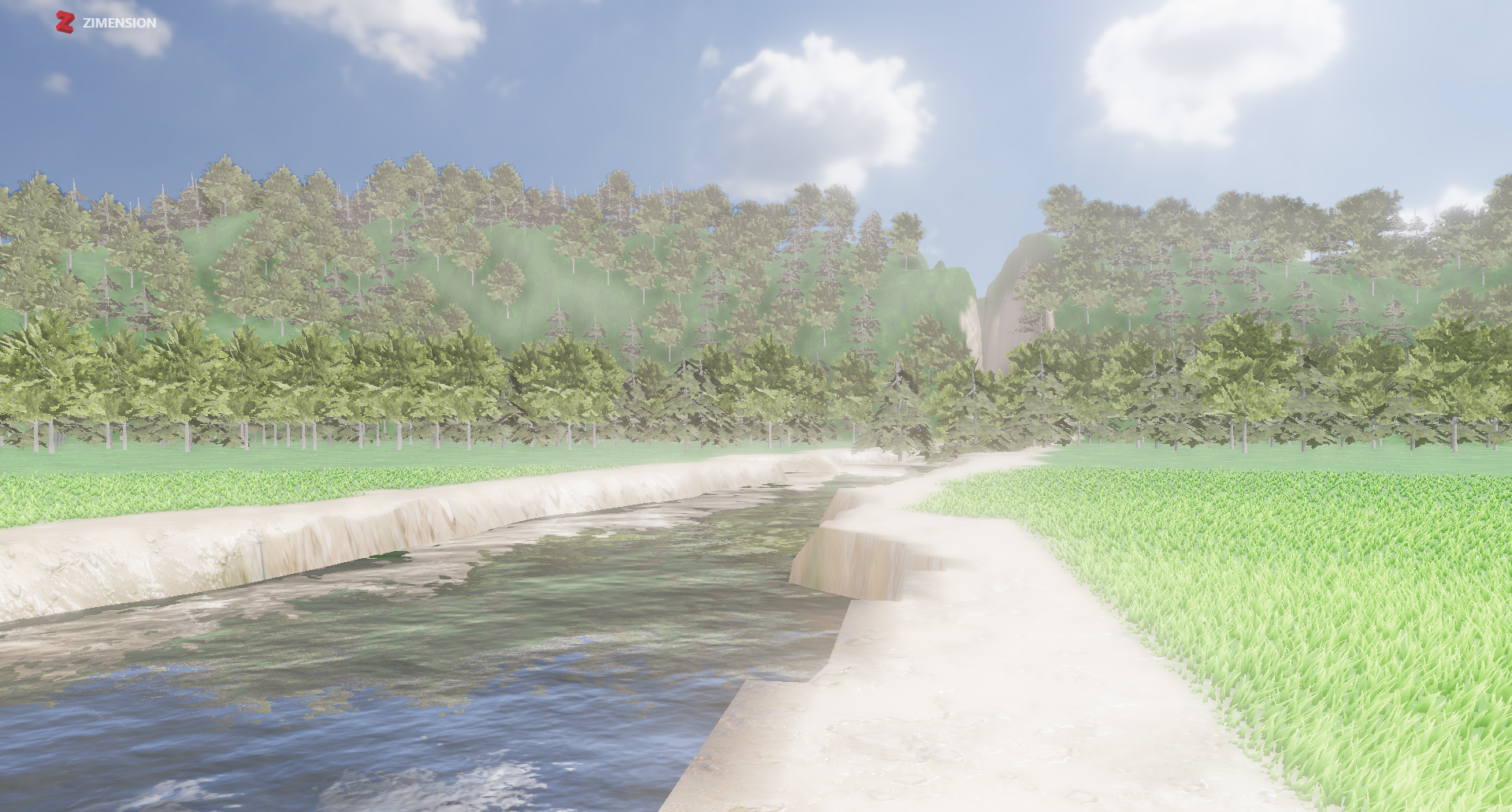Final Environment with Post-Processing and Fog